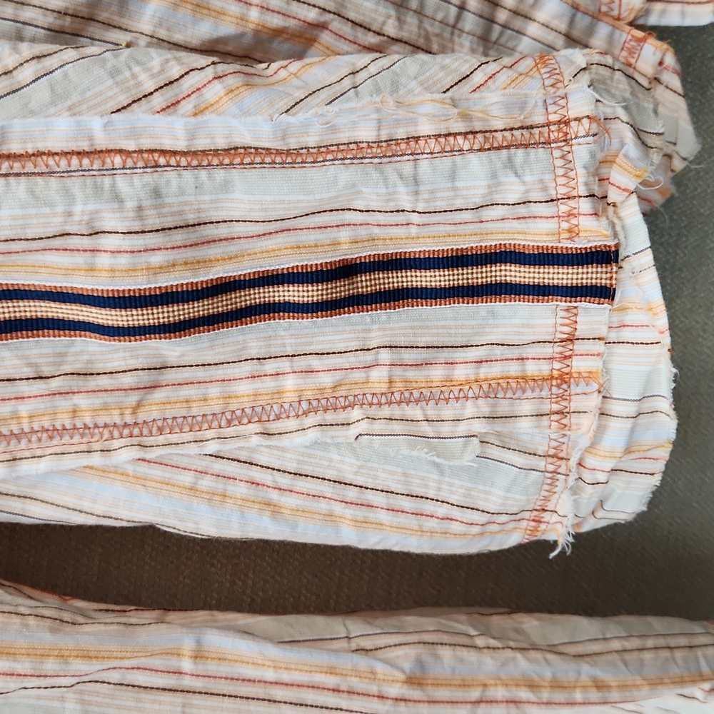 Johnny Was Striped Embroidered Button Down Shirt - Picture 16 of 16